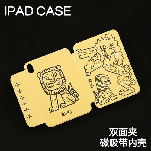 英伦磁吸双面夹ipad11寸保护套苹果Air6/7亚克力pro11休眠皮套Air4/5拆分外壳mini6/7笔袋3Y搭扣24/25款7/8/9