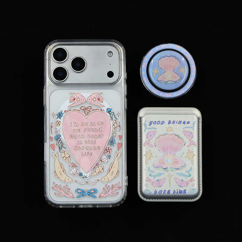 海洋之心苹果iPhone17/16手机壳iPhone15/14透明壳磁吸15pro/iphone14promax防摔保护壳12pro13卡包壳