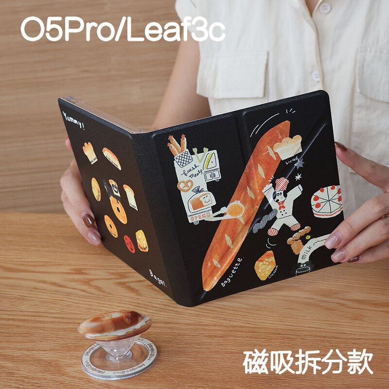 法棍掌阅ocean5pro文石leaf3/3c/2保护套Ocean5c磁吸分离外壳海外go7折叠支架BOOXgo color7电子书手持清水壳图片