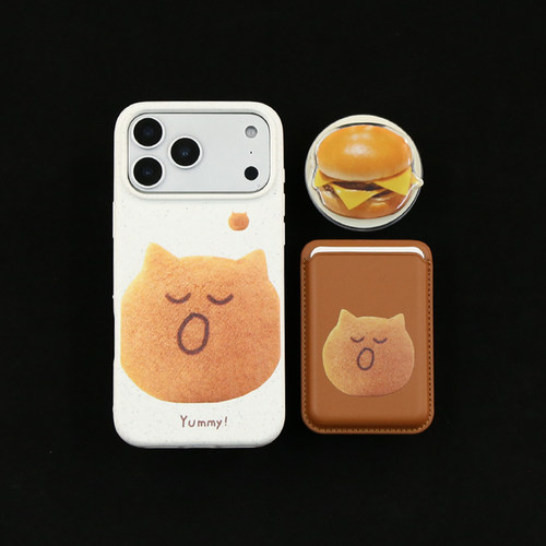 yummy苹果iPhone17promax手机壳iPhone16promax/15pro降解磁吸iphone14/13pro防摔软壳带支架泡泡骚通用17