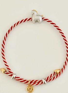 马年纯银会转尾巴小马手绳