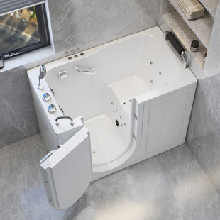步入式 老人无障碍浴缸家用成人按摩恒温亚克力侧开门专业助浴器