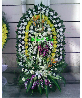 丧礼白事花篮花圈祭奠殡葬鲜花