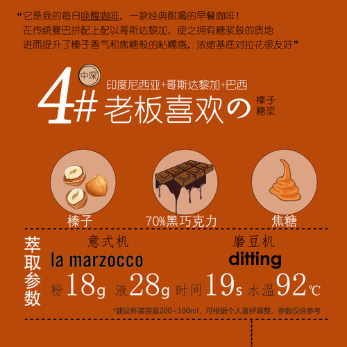 厚馥4号老板喜欢的意式咖啡豆