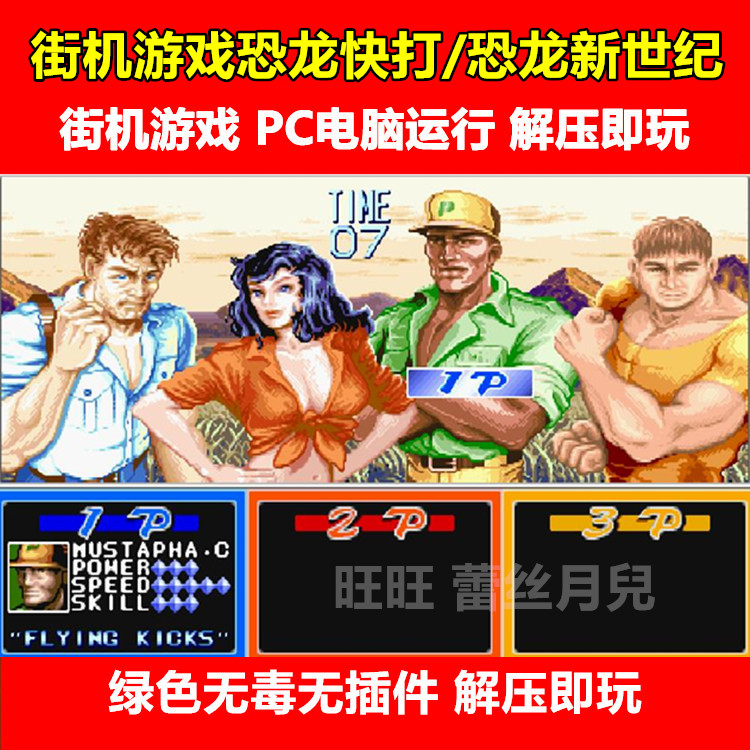 PC电脑街机游戏合集 恐龙快打街机模拟器游戏 PC经典电脑怀旧游戏