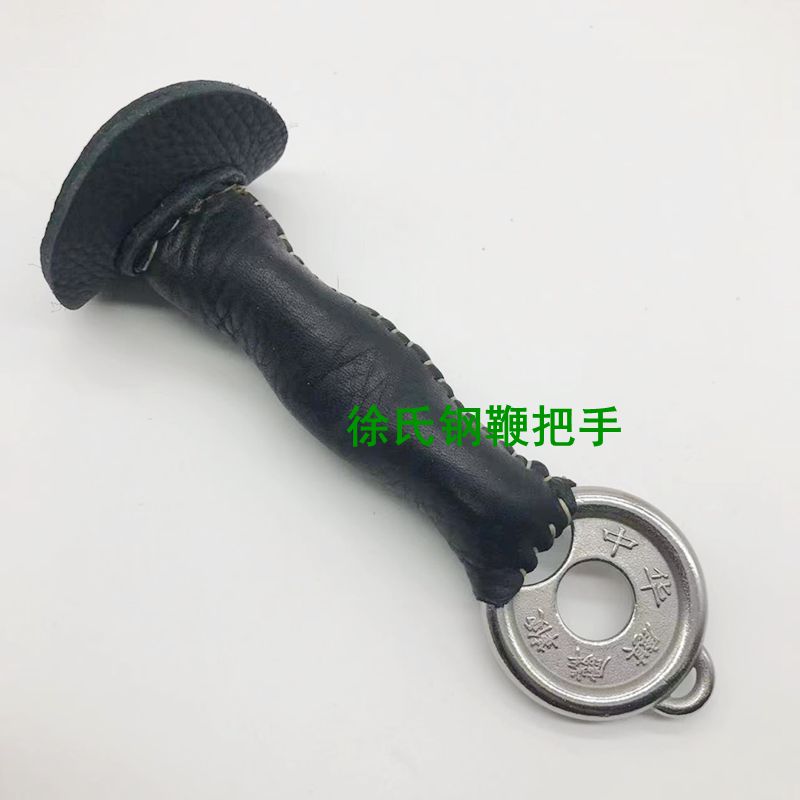 短把手缝制牛皮把手手柄中华麒麟鞭把手葫芦鞭手柄笛子串珠鞭把手