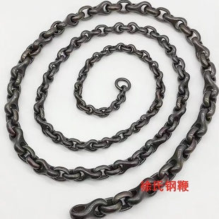 高速轴承钢龙骨鞭链小间隙短环陡弧厚壁合体健身麒麟鞭配件链