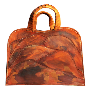小众设计师包 原创【丹霞地貌】手提包 立体艺术包手工 牛皮 3色