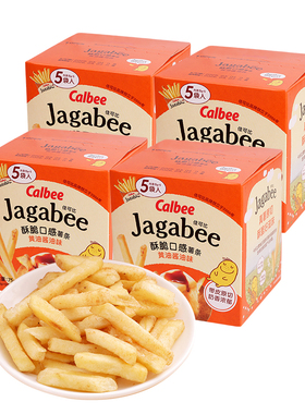 4盒装/日本Calbee卡乐比Jagabee佳可比黄油酱油味薯条休闲零食