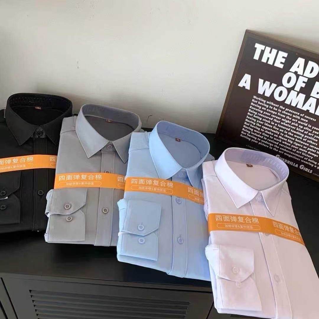 801款 男士加绒四面弹衬衫-hc