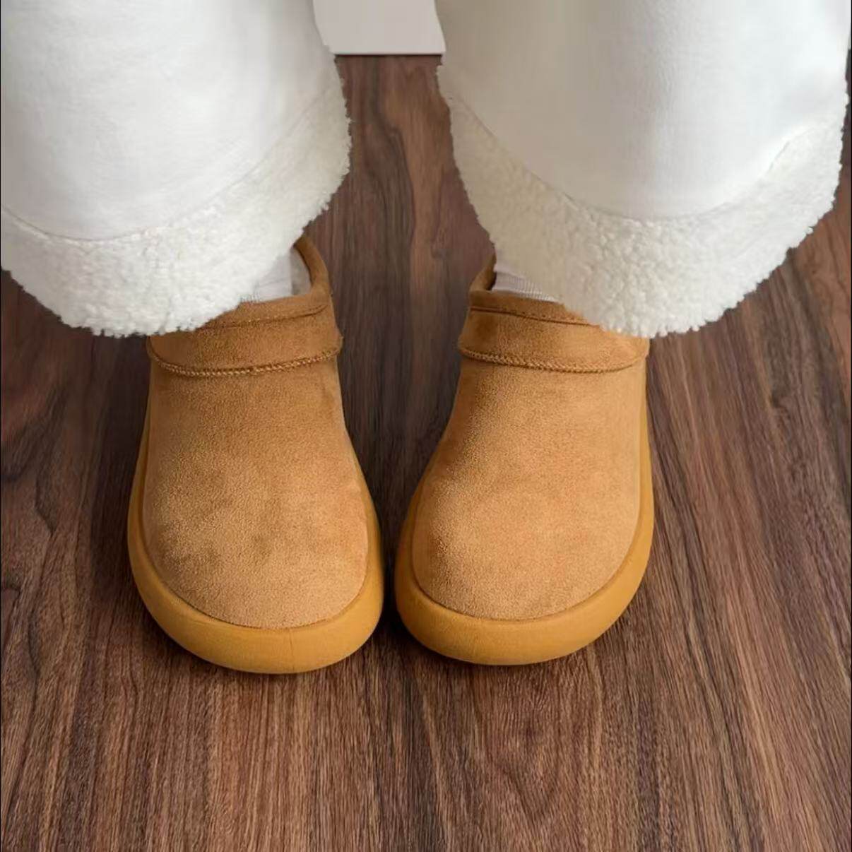 C0587/圆头低筒加厚绒雪地靴-tx