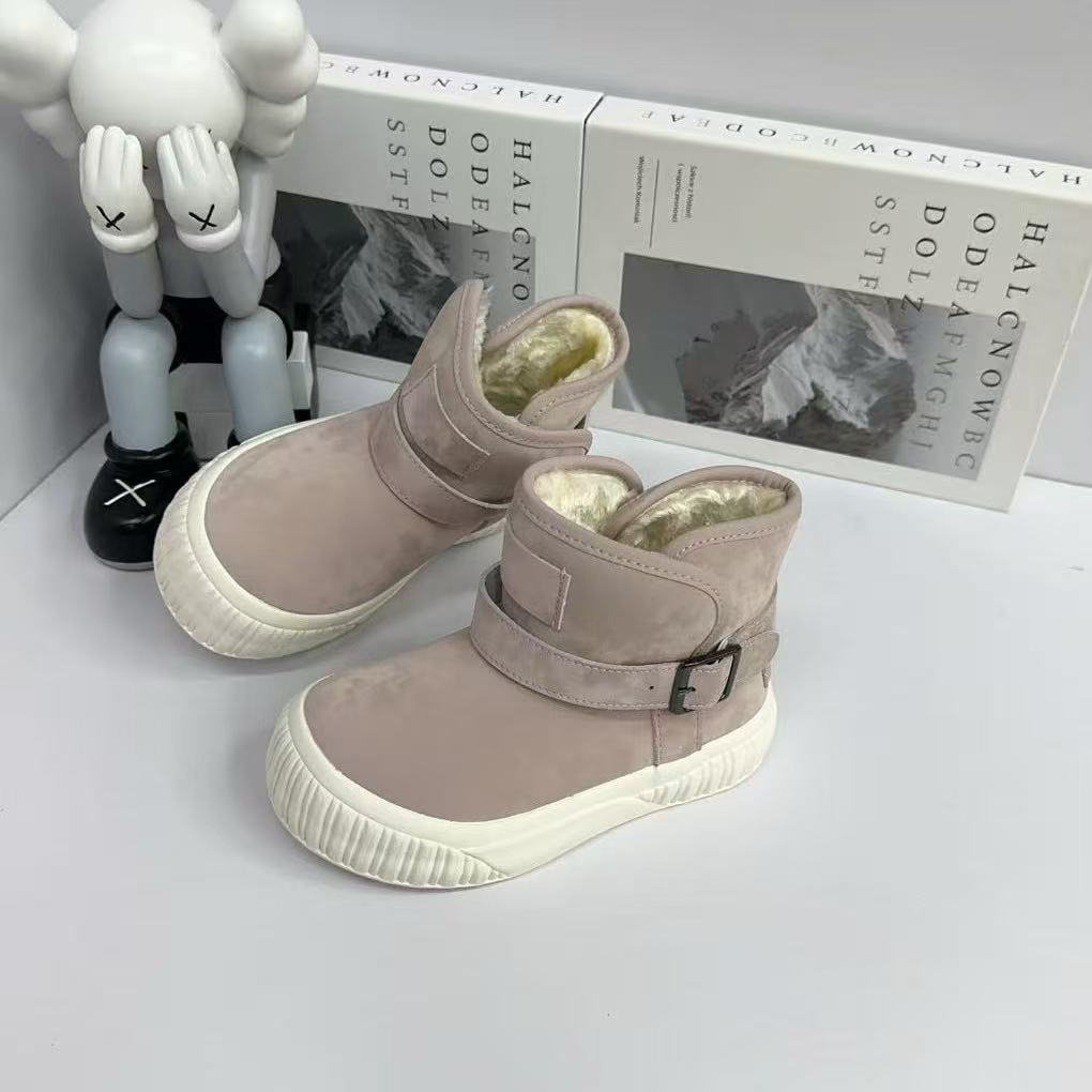 D015/迪士N 小孩皮面防水雪地靴-024