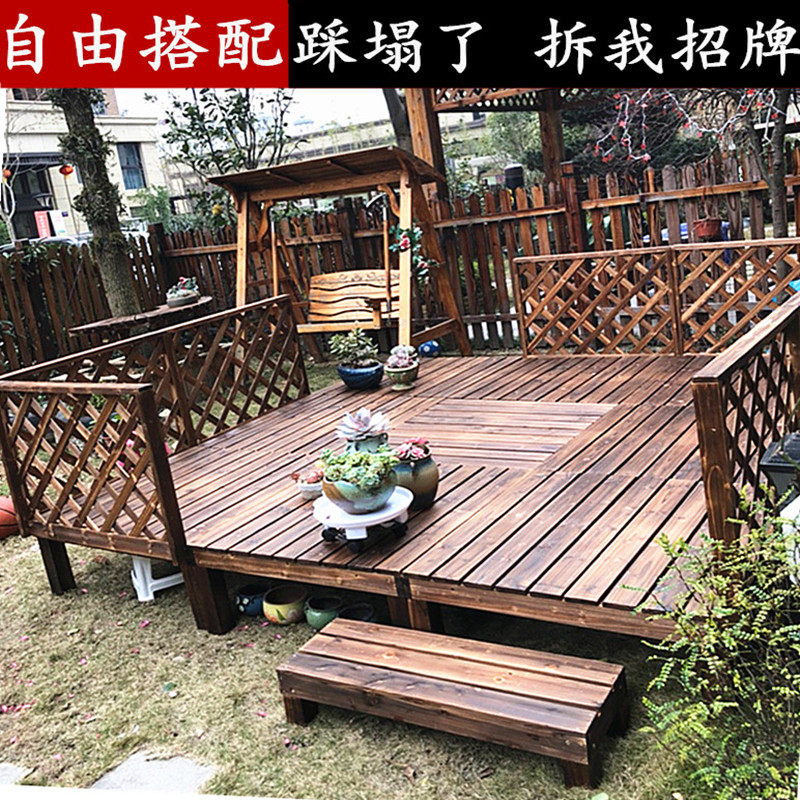 碳化实木地板户外花园台阶榻榻米移动舞台庭院防腐木平台地板组合|ruв категории награду материалов, пол, деревянный пол - от Buy2taobao.com для оказания профессиональной услуги покупки агента Taobao