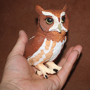 飞鸟 safari 场景摆件 仿真动物模型儿童玩具 猫头鹰大号 正品