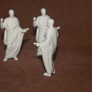 传教士未上色白模 人物摆件 safari 罗马塑胶场景人偶模型玩具