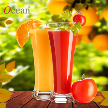 Ocean泰国原装进口玻璃冰啤酒杯子 欧式喇叭杯精致果汁杯收腰水杯