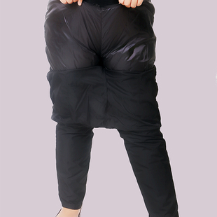 老人裤 中老年羽绒裤 奶奶厚款 冬季 女外穿加肥加厚胖妈妈可拆卸大码