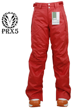 MEDSAEYE Powder room x5正红色女款加棉单板滑雪裤