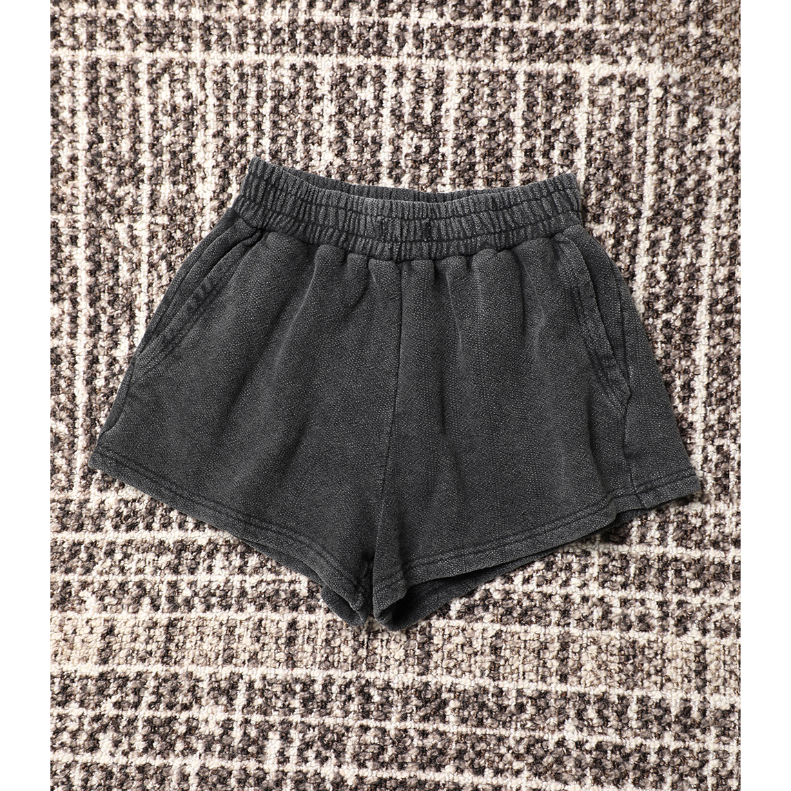 TANG TOWN 自制 INS爆火 时髦率性 水洗做旧废土风宽松休闲短裤