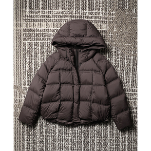 TANGTOWN无惧骤降温度 90鸭绒小方格连帽羽绒服 时髦自在型走于冬