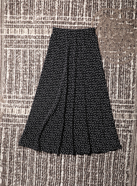 TANG TOWN 自制 氛围感女神裙 桑蚕丝混纺 波点真丝斜裁显瘦半裙