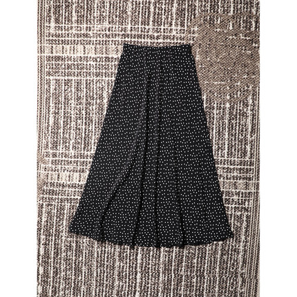 TANG TOWN 自制 氛围感女神裙 桑蚕丝混纺 波点真丝斜裁显瘦半裙