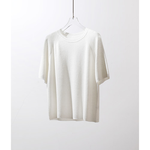 TANG TOWN 春夏刚需 呼吸感轻薄干爽全亚麻 圆领针织套衫/T恤