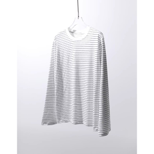 亚麻極简撞色条纹针织套衫 轻柔凉感莱赛尔 T恤 TOWN春夏刚需 TANG