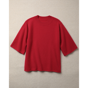 质感纯羊绒蓬松柔绒松弛纸片人中袖 TANG TOWN自制 高阶时装 针织衫