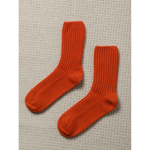 TANG DZAF031 TOWN吸湿保暖中筒袜子女百搭简约2025年秋冬新款
