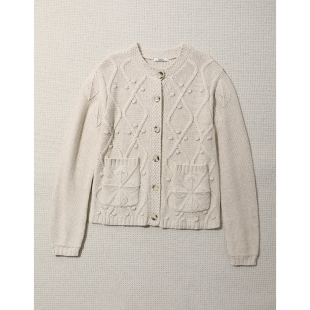 羊毛混纺 棉 多针法工艺 毛球造型 TANG 实穿型针织开衫 TOWN自制