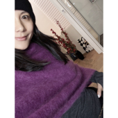 TANG 皮草感羊绒拉绒毛衣披肩围脖 TOWN自制内搭外穿凹出层次新意