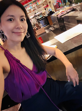 TANG TOWN自制【品质控B购19姆米缎面砂洗】优雅挂脖设计真丝衬衫