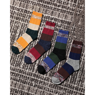 保暖棉羊毛混纺袜 TANG 温度时尚 秋冬B囤 彩色高弹袜子 TOWN