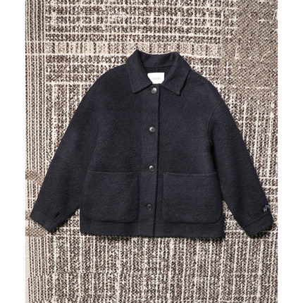 TANG TOWN 奢暖轻柔羊驼毛/羊毛双面呢 松弛廓形落肩毛呢外套