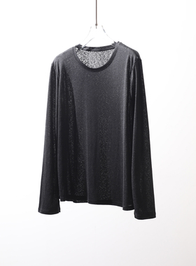 TANG TOWN春夏刚需 轻柔凉感莱赛尔/亚麻極简轻薄圆领针织套衫T恤