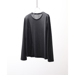 TANG TOWN春夏刚需 轻柔凉感莱赛尔/亚麻極简轻薄圆领针织套衫T恤