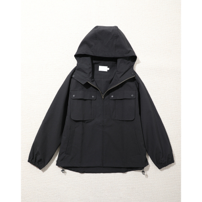 TANG TOWN 户外休闲/宽松侧拉链/轻便防泼水连帽风衣外套/夹克