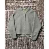 TOWN 感 自制 TANG 提升穿衣 精致和仪式 银葱混彩粗花呢连袖 外套