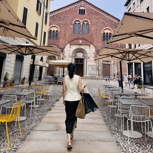 TANG 甄选重磅丝羊毛后侧开衩半裙 TOWN自制奢美视觉融合高级气质