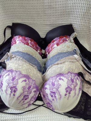 大码42/95D日韩内衣文胸有无钢圈聚拢刺绣蕾丝多扣无插垫杂款