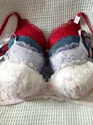 大码36/80D日韩内衣文胸有钢圈聚拢刺绣蕾丝多扣无插垫杂款