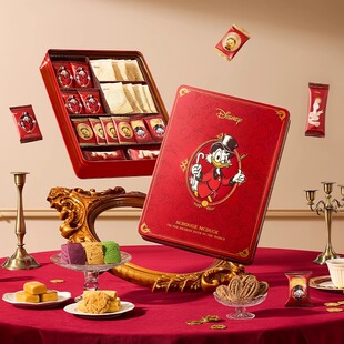 Disney/迪士尼货鸭财有道饼干零食高端年货新年送礼物礼盒装500g