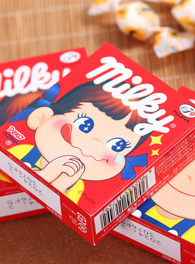 日本进口零食小吃不二家牛奶妹牛奶软糖儿童可爱糖果休闲食品盒装
