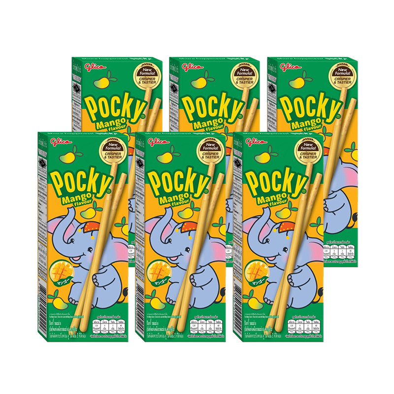 临期特价到6月泰国进口/6盒格力高pocky芒果香蕉牛奶巧克力饼干棒
