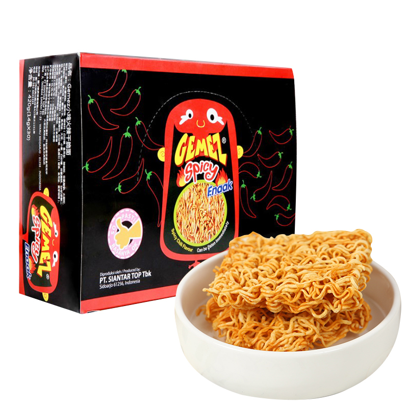 印尼进口gemez烤鸡整箱干脆面