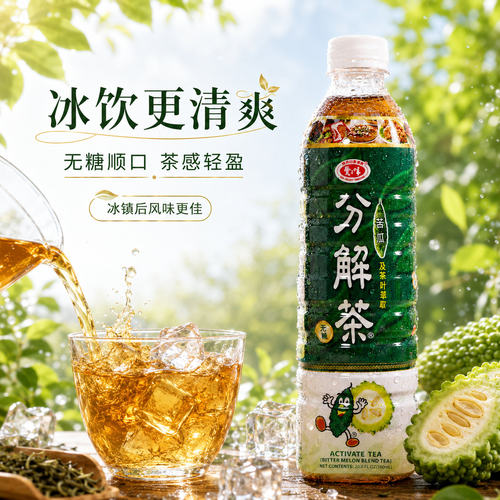 台湾进口爱之味苦瓜茶饮料590ml