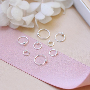 耳环2026新款爆款养耳洞s925银小耳圈高级感耳骨钉圈圈耳饰品女士