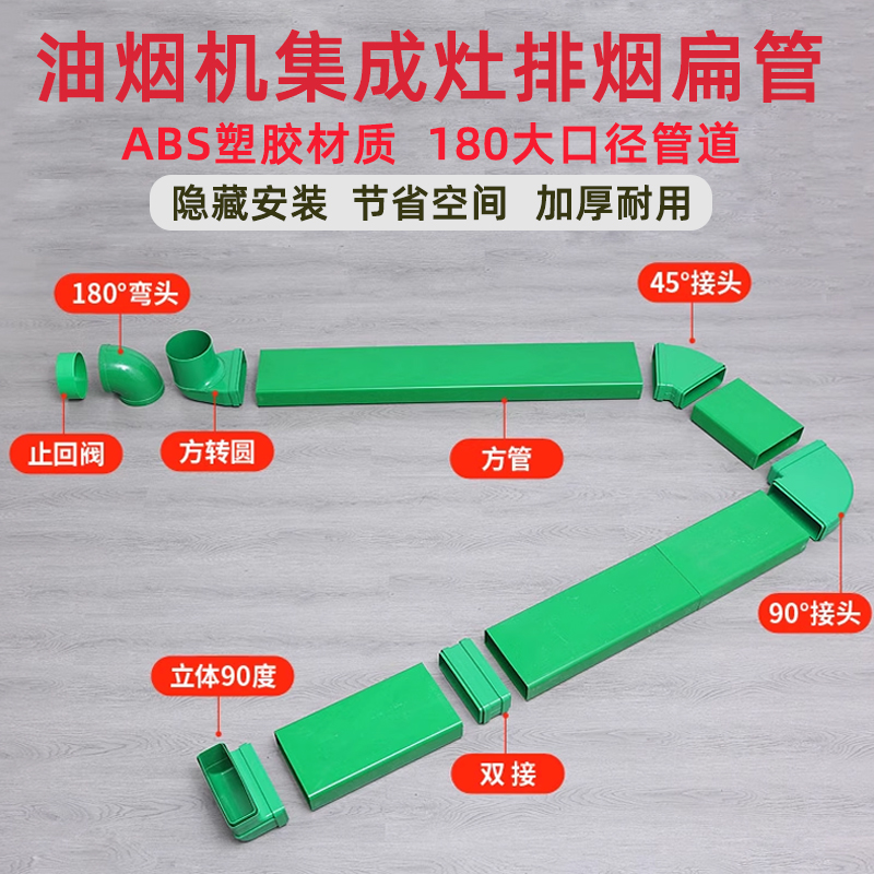 集成灶排烟管油烟机排烟过梁扁管