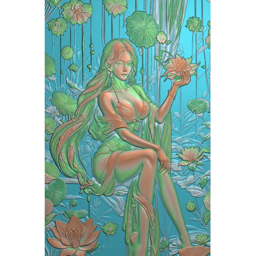 JD0084精雕图jdp写真写实现代风美女 屏风挂屏浮雕图灰度图木雕